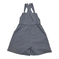 Chloe and Amelie Blue Linen Shortalls, Size 1