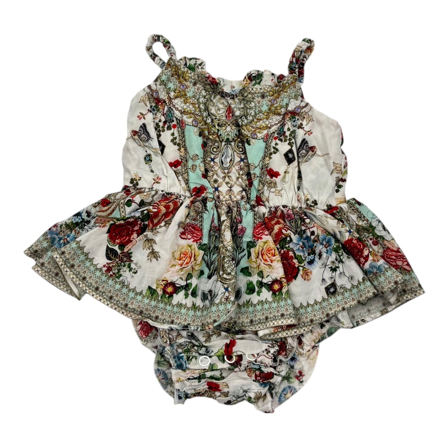 Milla by Camilla Frill Print Romper, Size 00