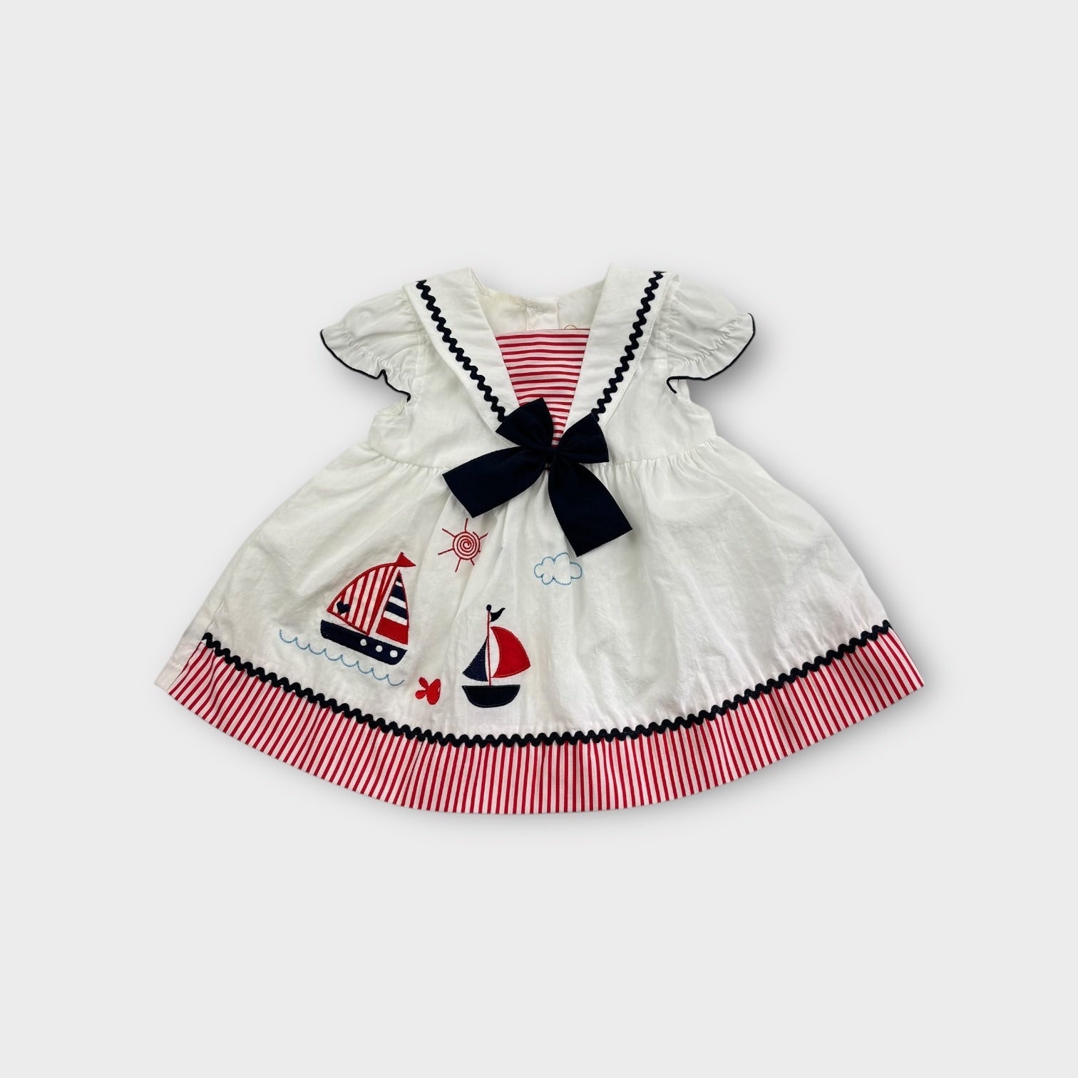 Vintage Nautical Sailor Dress, Size 000