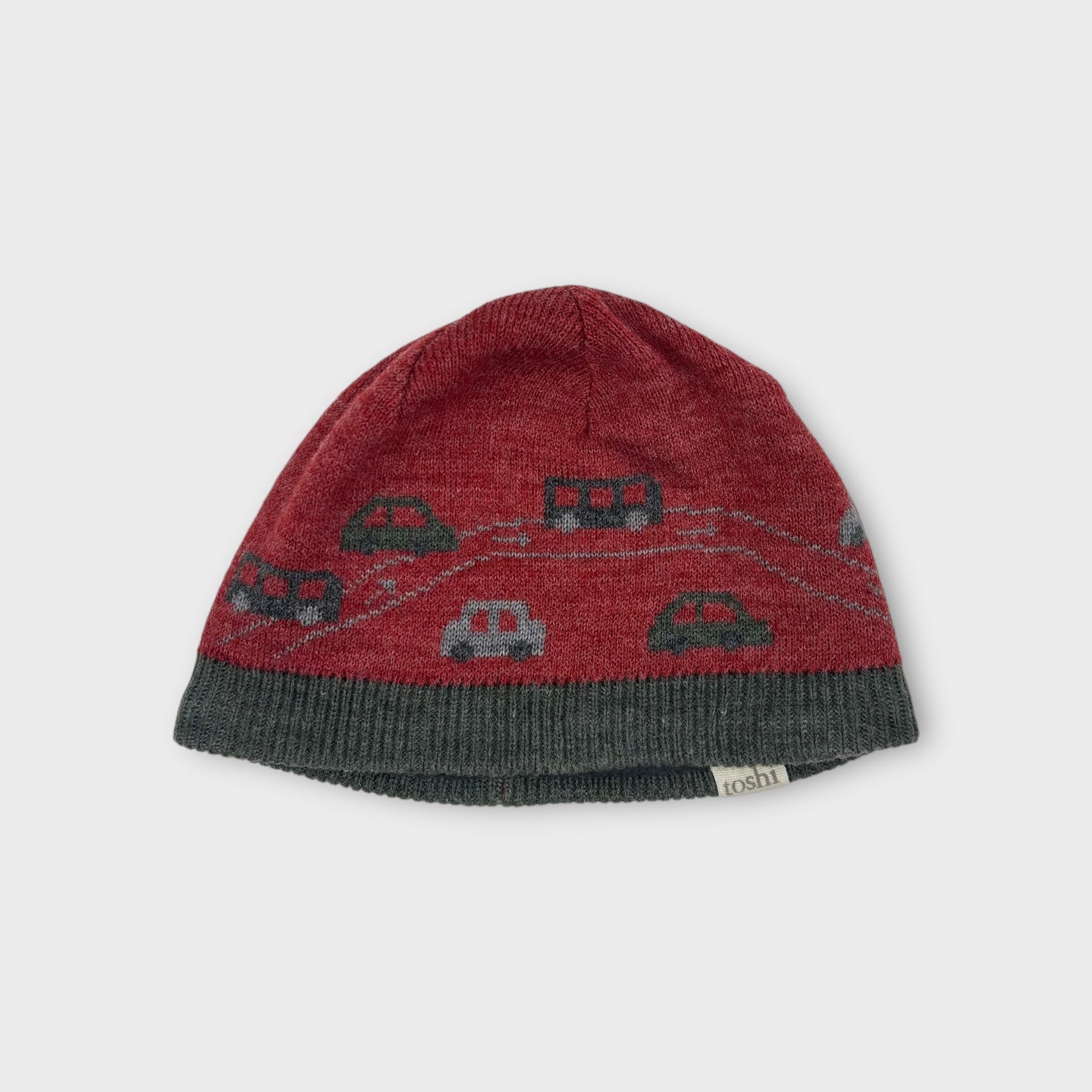Toshi Red Car Beanie, Size S