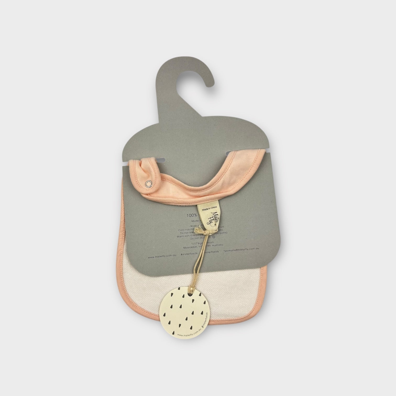 Mister Fly Pink Bunny Bib