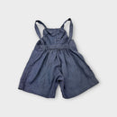 Navy Linen Shortalls, Size 0