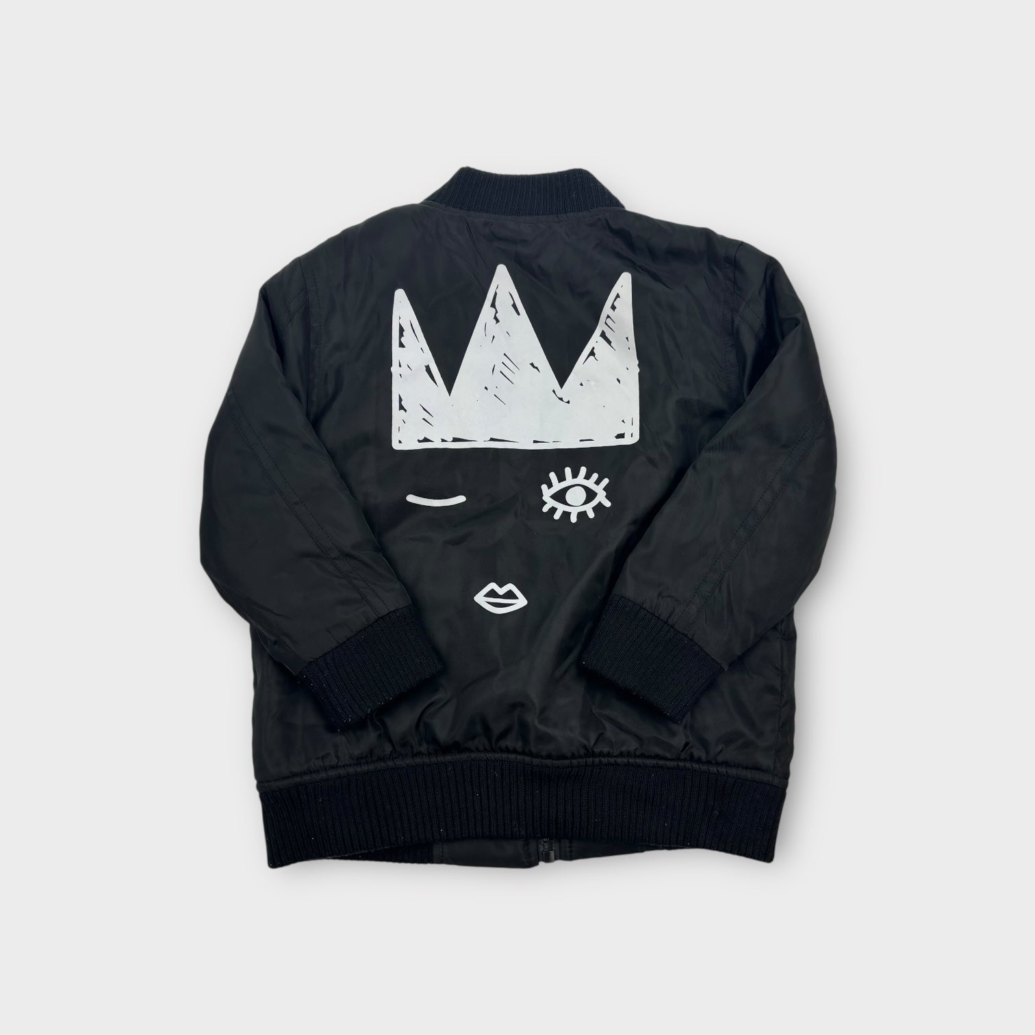 Tiny Tribe Black Bomber Jacket, Size 5