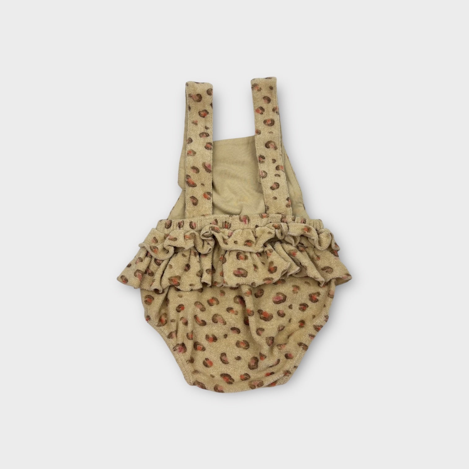 Purebaby Leopard Print Terry Romper, Size 000