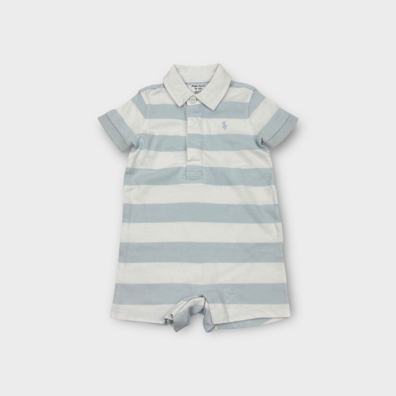 Ralph Lauren Stripe Polo Romper, Size 00