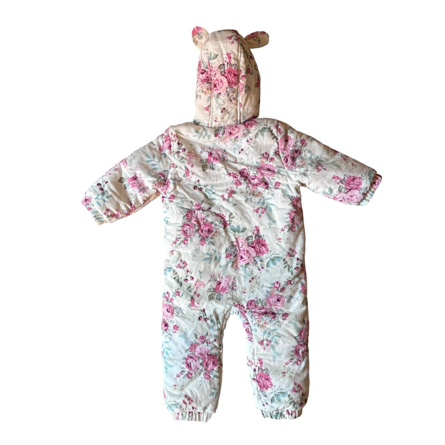 Next Floral Lined Onesie, Size 12-18 months