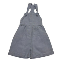 Chloe and Amelie Blue Linen Shortalls, Size 1