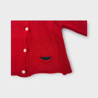 La Stupenderia Red Knit Cardigan, Size 000