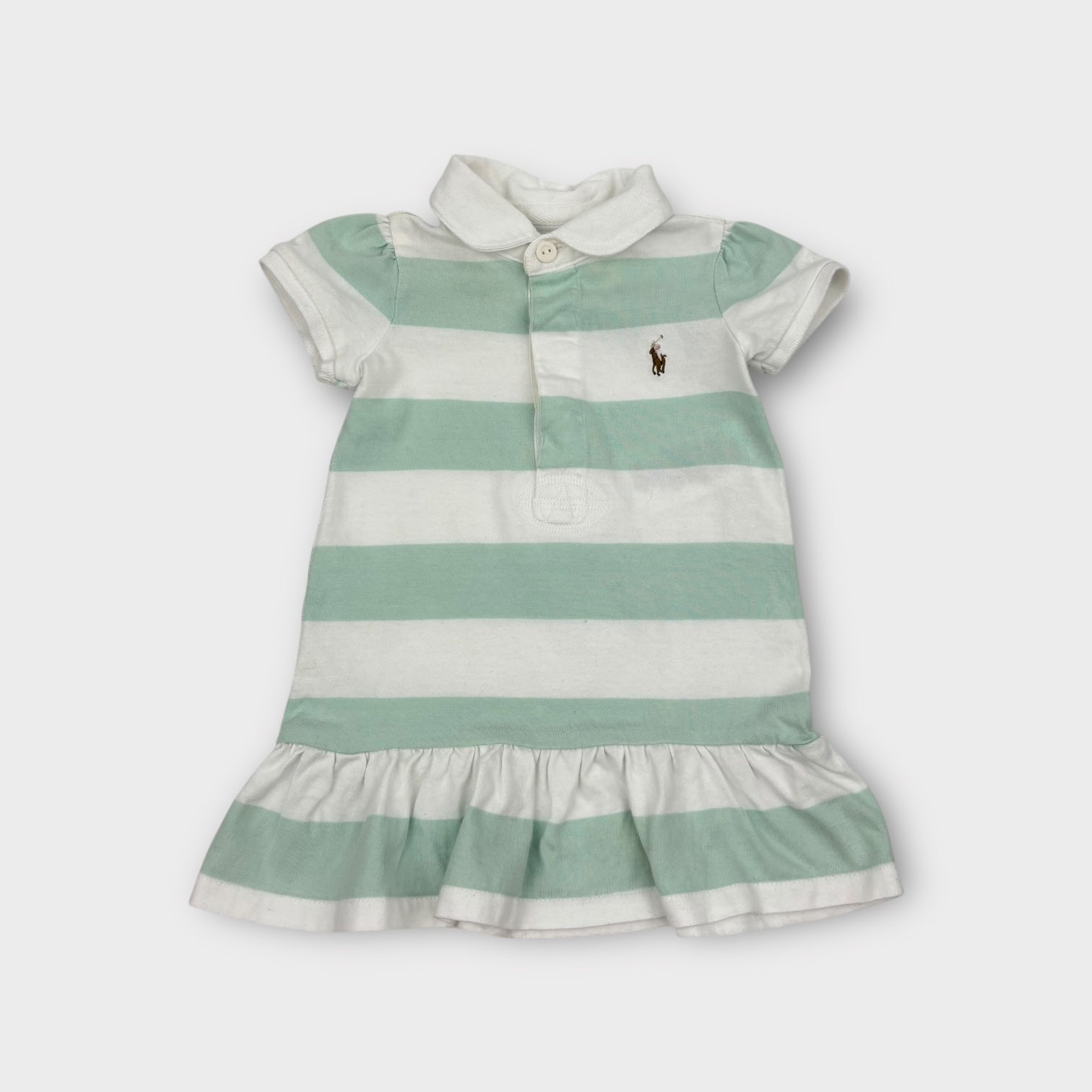 Ralph Lauren Teal Stripe Polo Dress, Size 00