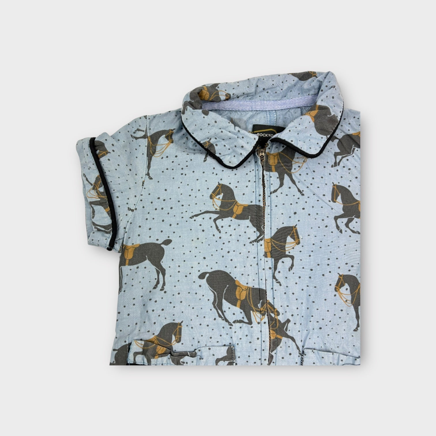 Rock Your Kid Horse Romper, Size 4