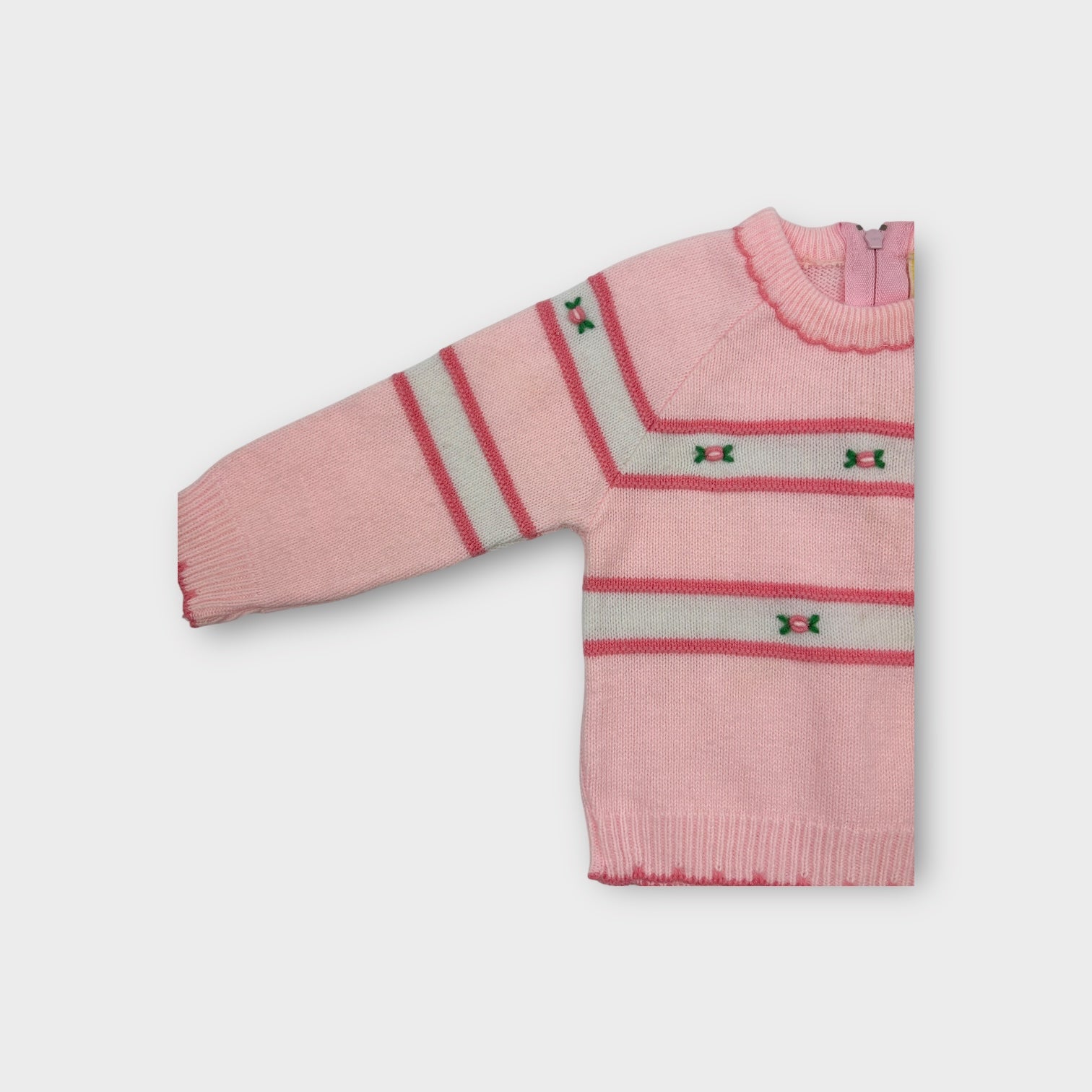 Vintage Pink Roses Jumper, Size 0