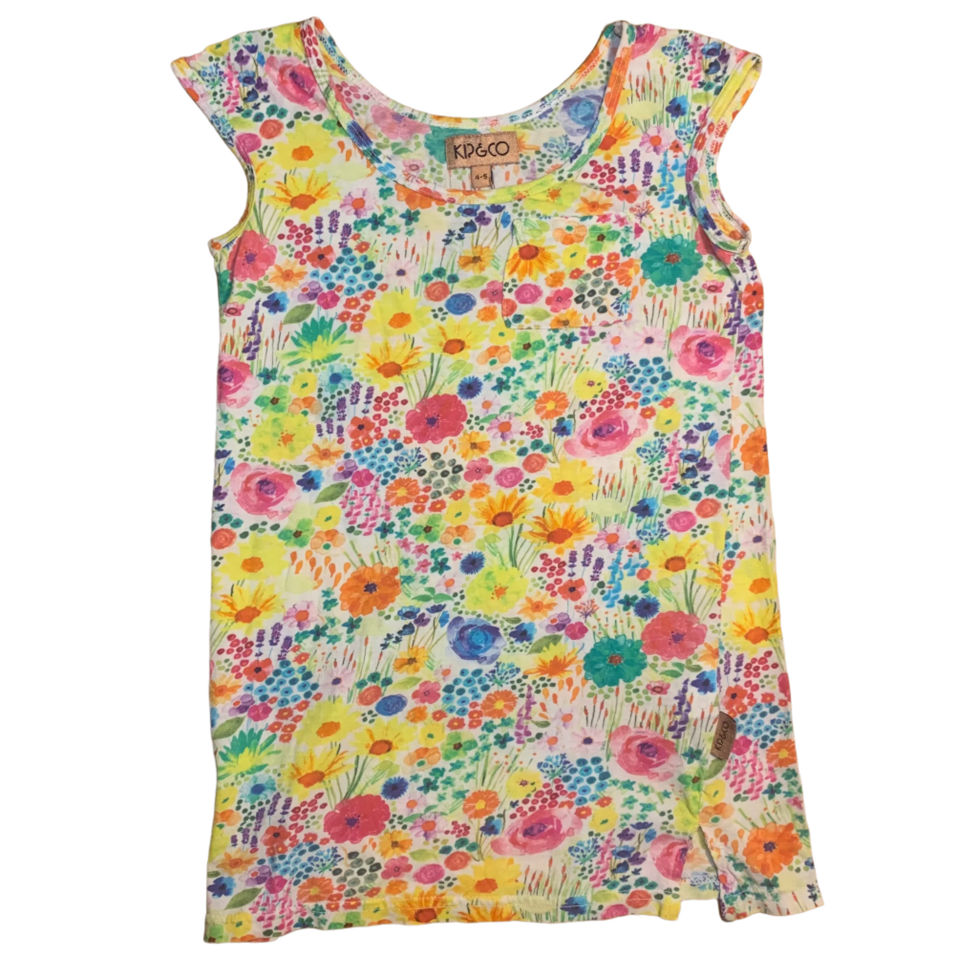 Kip & Co Floral Singlet, Size 4-5