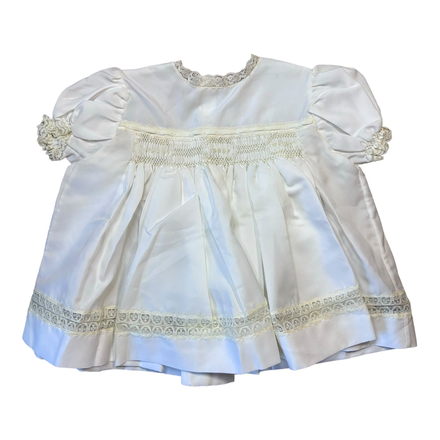 Vintage White Babydoll Dress, Size 000
