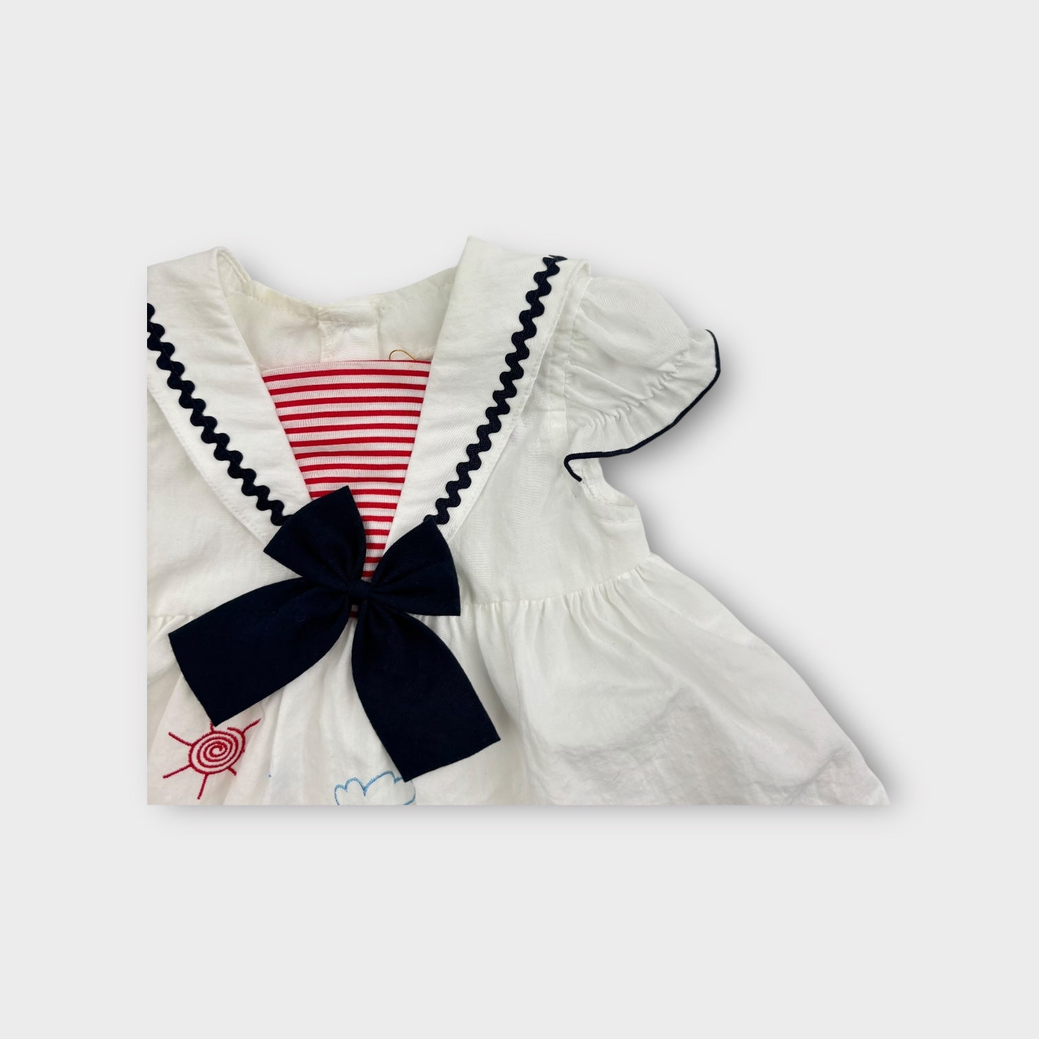 Vintage Nautical Sailor Dress, Size 000