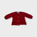 La Stupenderia Red Knit Cardigan, Size 000