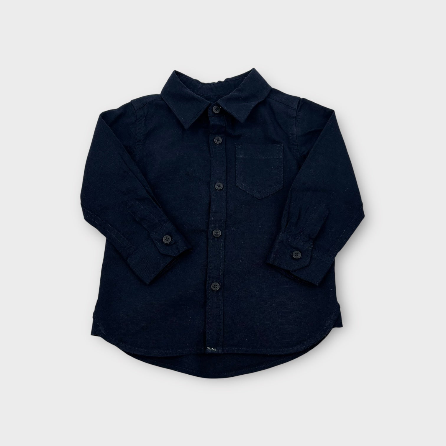 Country Road Navy Button Shirt, Size 0