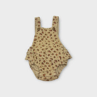 Purebaby Leopard Print Terry Romper, Size 000