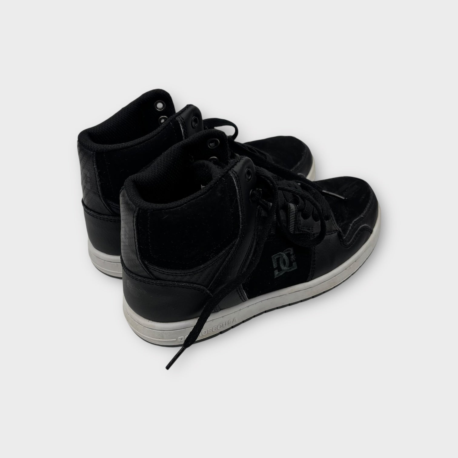 DC Skate Black High Top Sneakers, Size EU 34.5