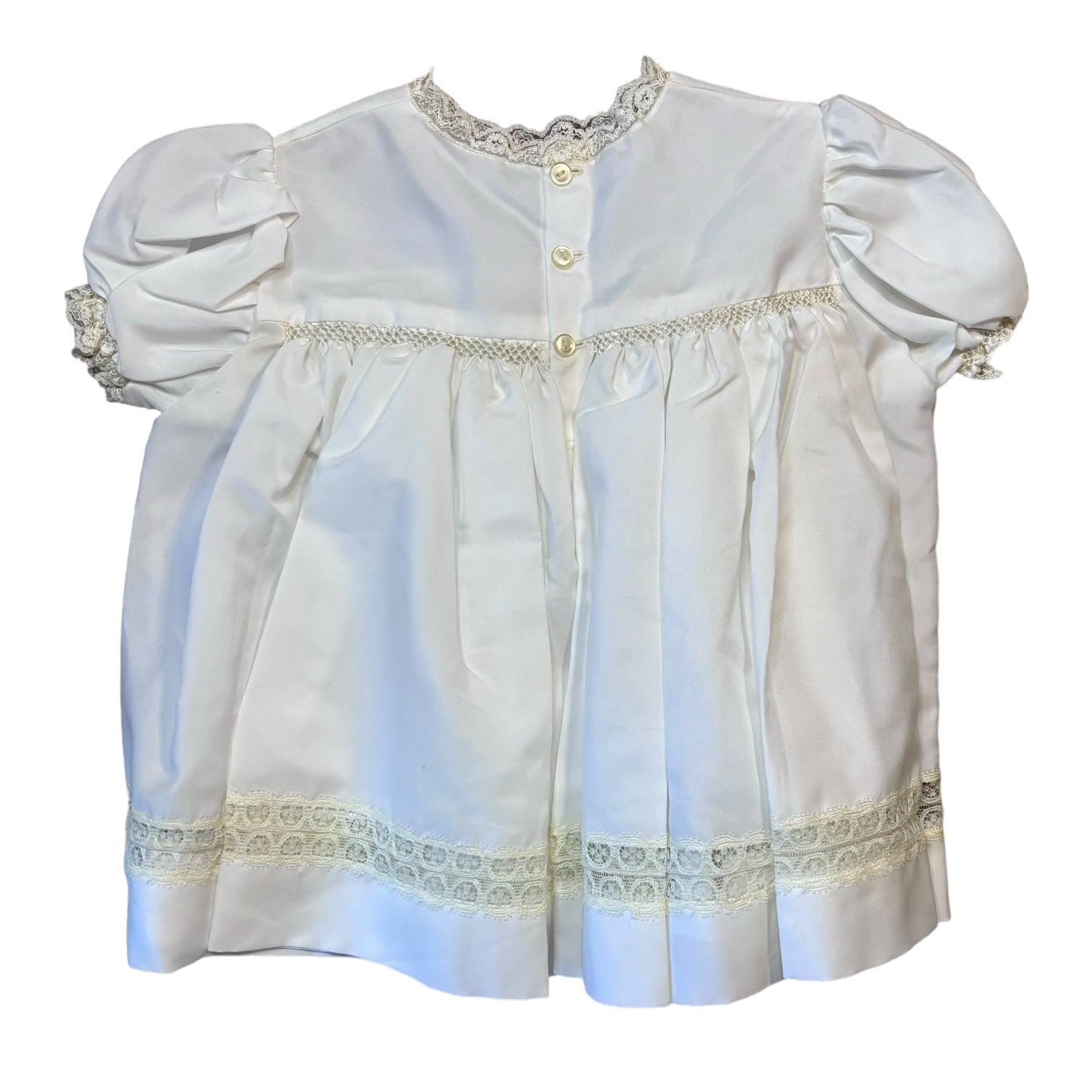 Vintage White Babydoll Dress, Size 000
