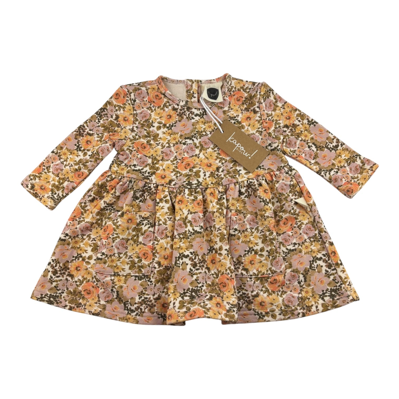 Kapow Kids Floral Long Sleeve Dress, Size 0