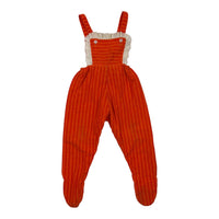 Orange Handmade Overalls, Size 0