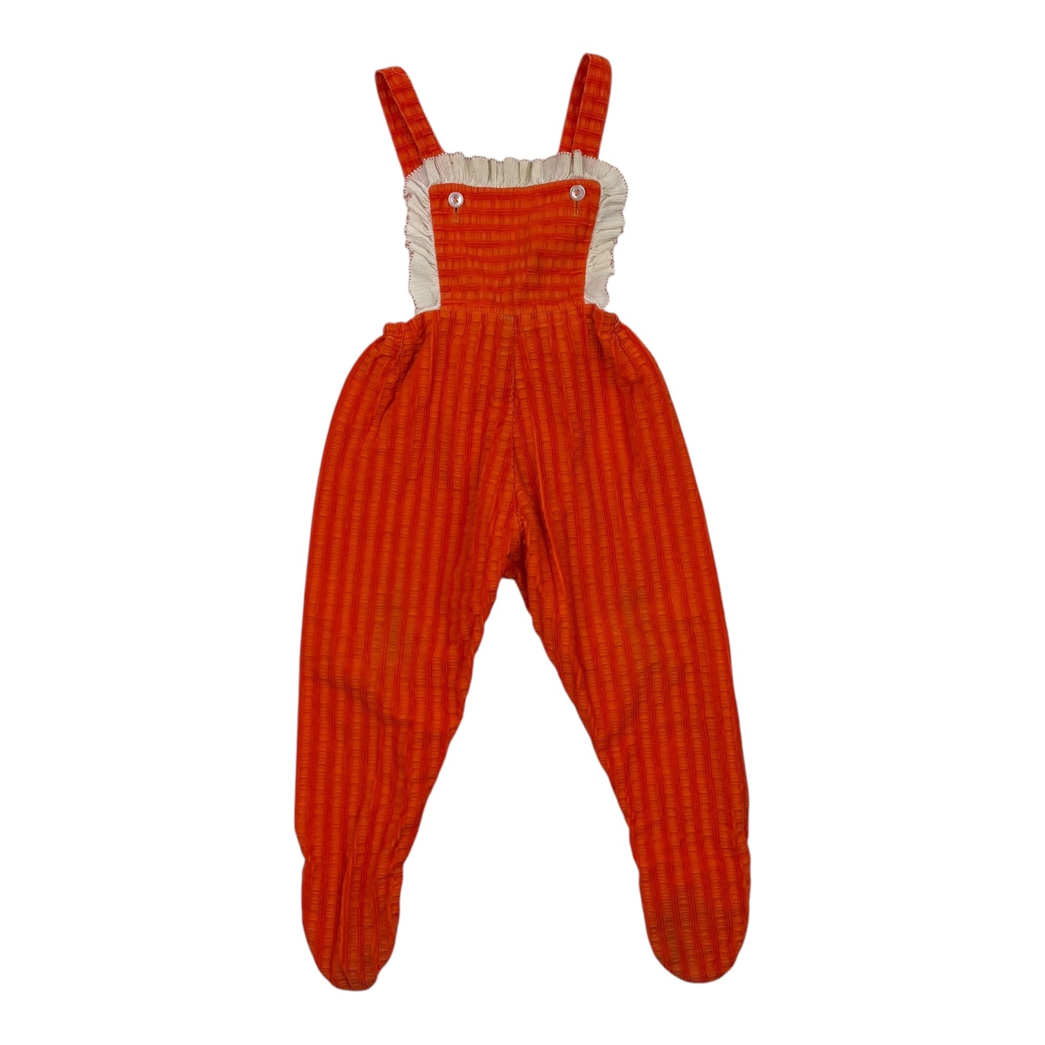 Orange Handmade Overalls, Size 0