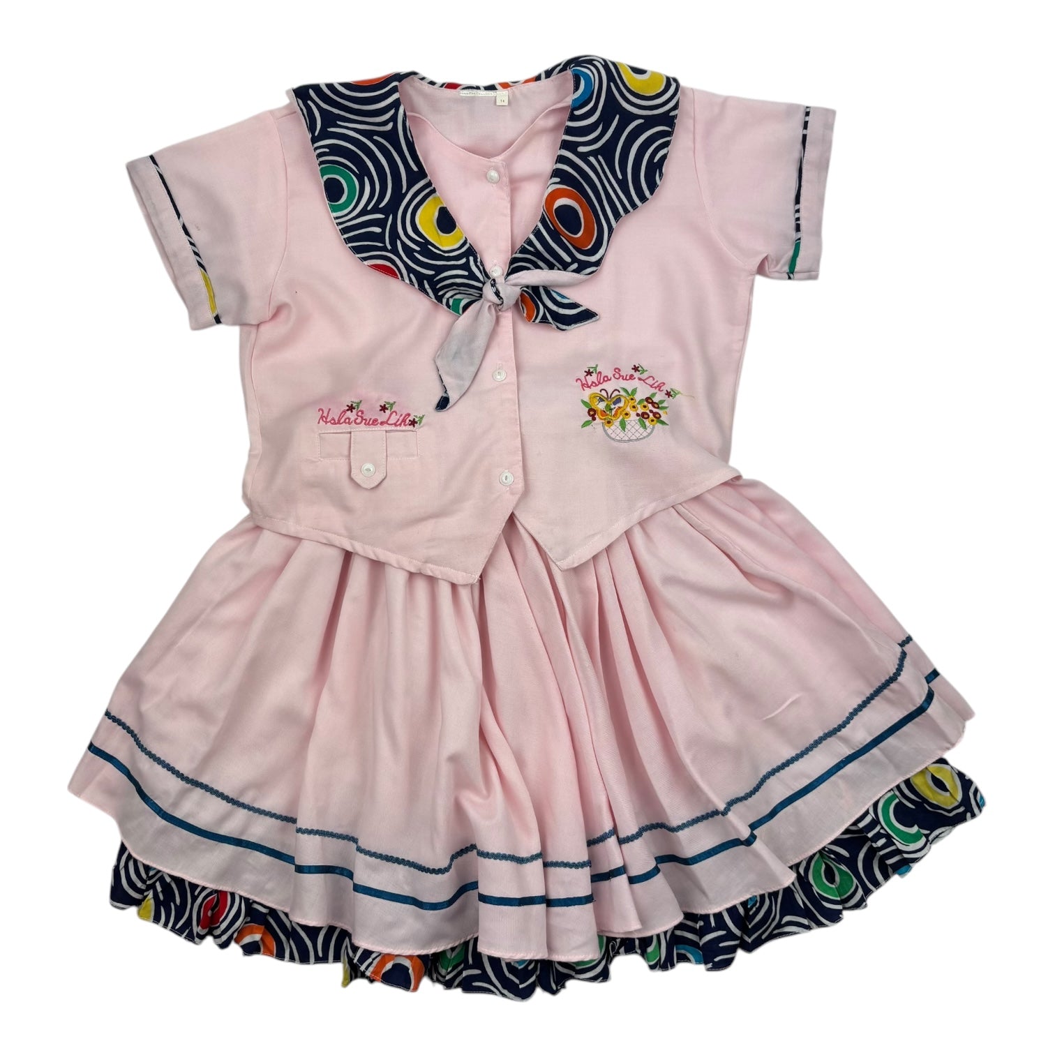 Vintage Pink Two Piece Set Size 14