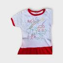 Vintage Stick Figure Drawing Dress, Size 3