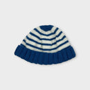 Handmade Blue Stripe Beanie, Size S