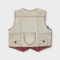 Pico Flower Red Herringbone 2 Piece Set, Size 5