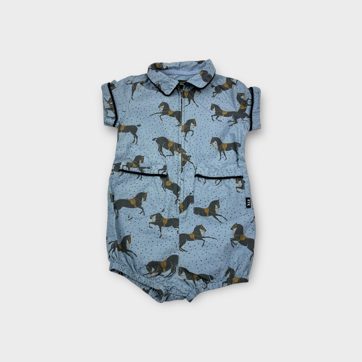 Rock Your Kid Horse Romper, Size 4