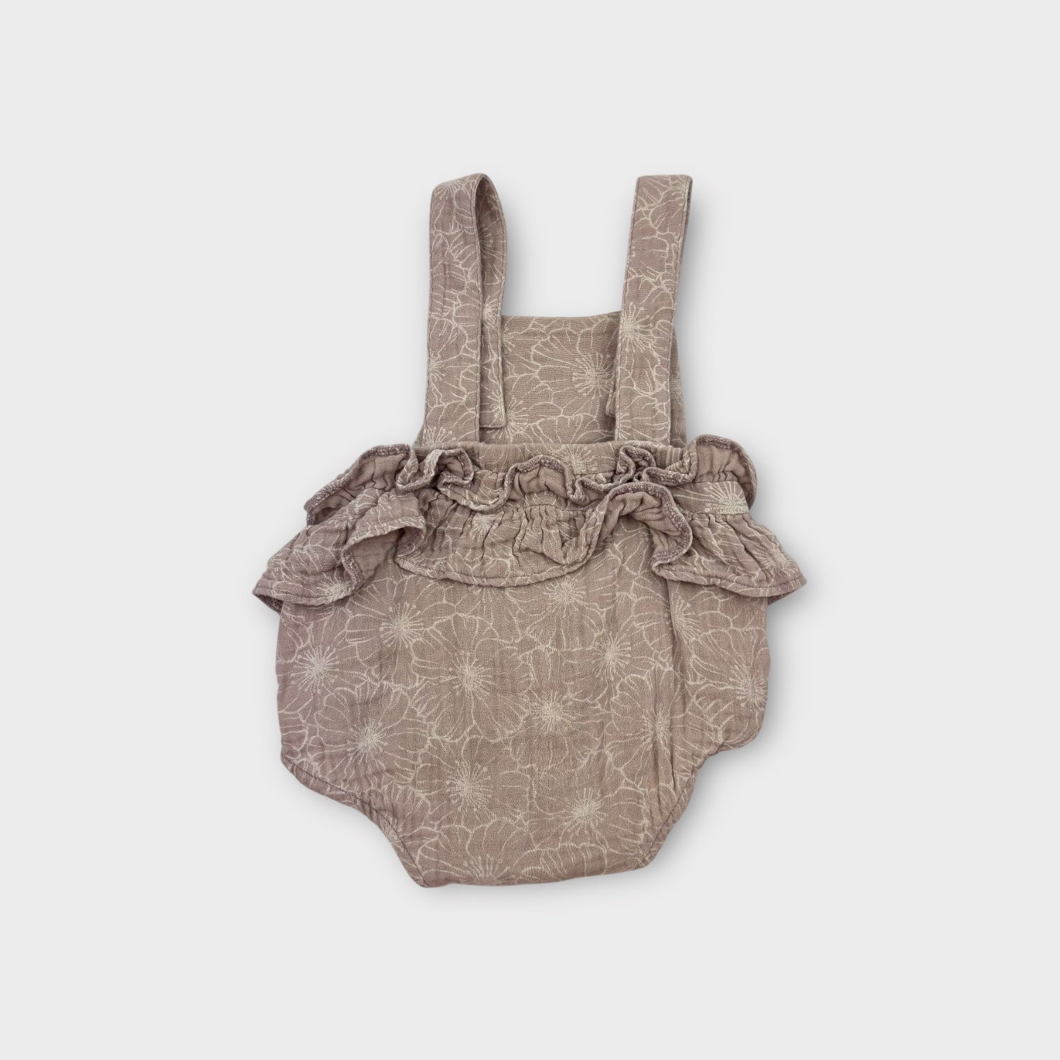 Lilac Muslin Printed Romper, Size 000
