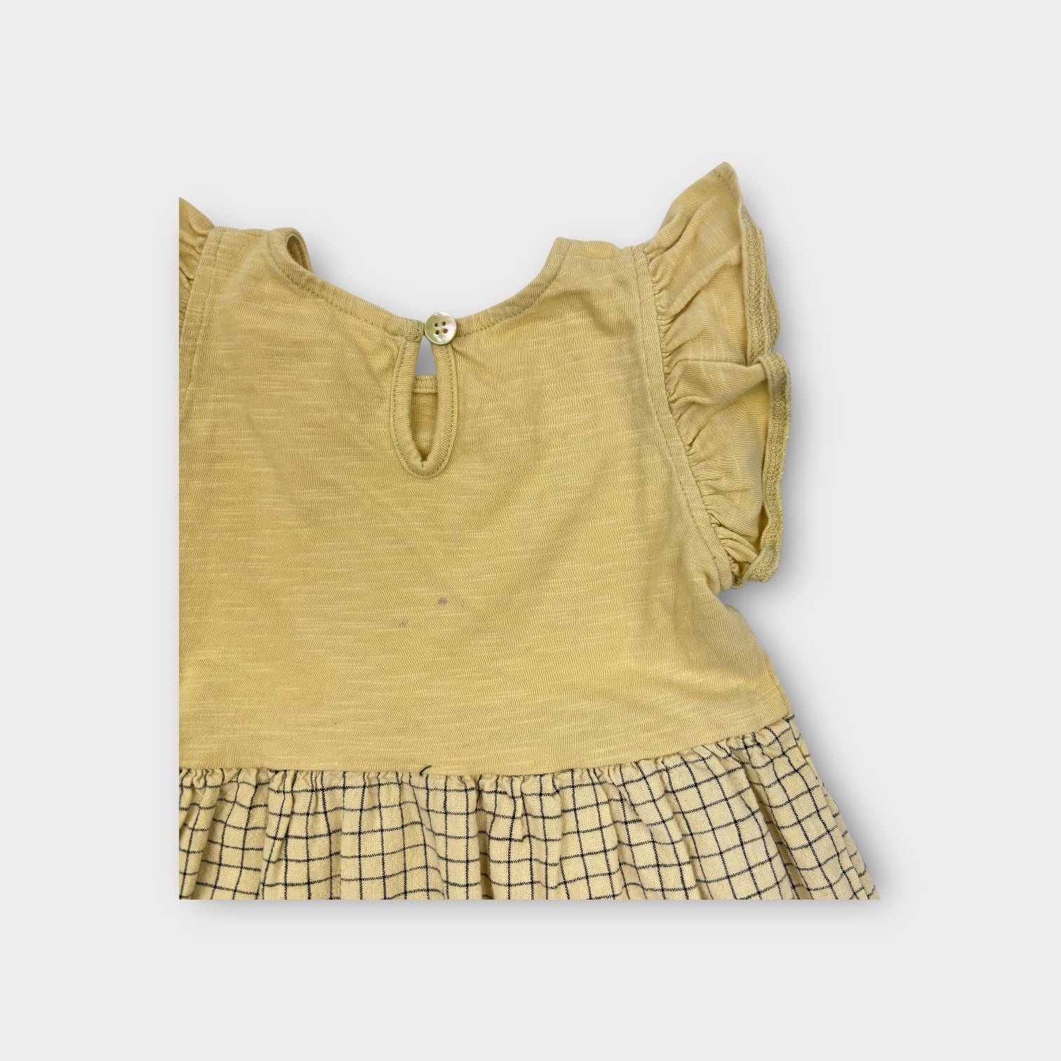 Rylee & Cru Biege Gingham Dress, Size 0