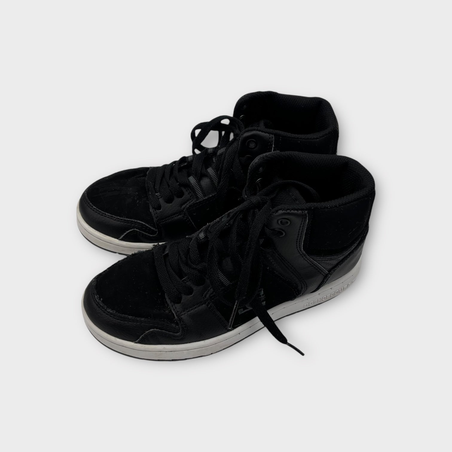 DC Skate Black High Top Sneakers, Size EU 34.5