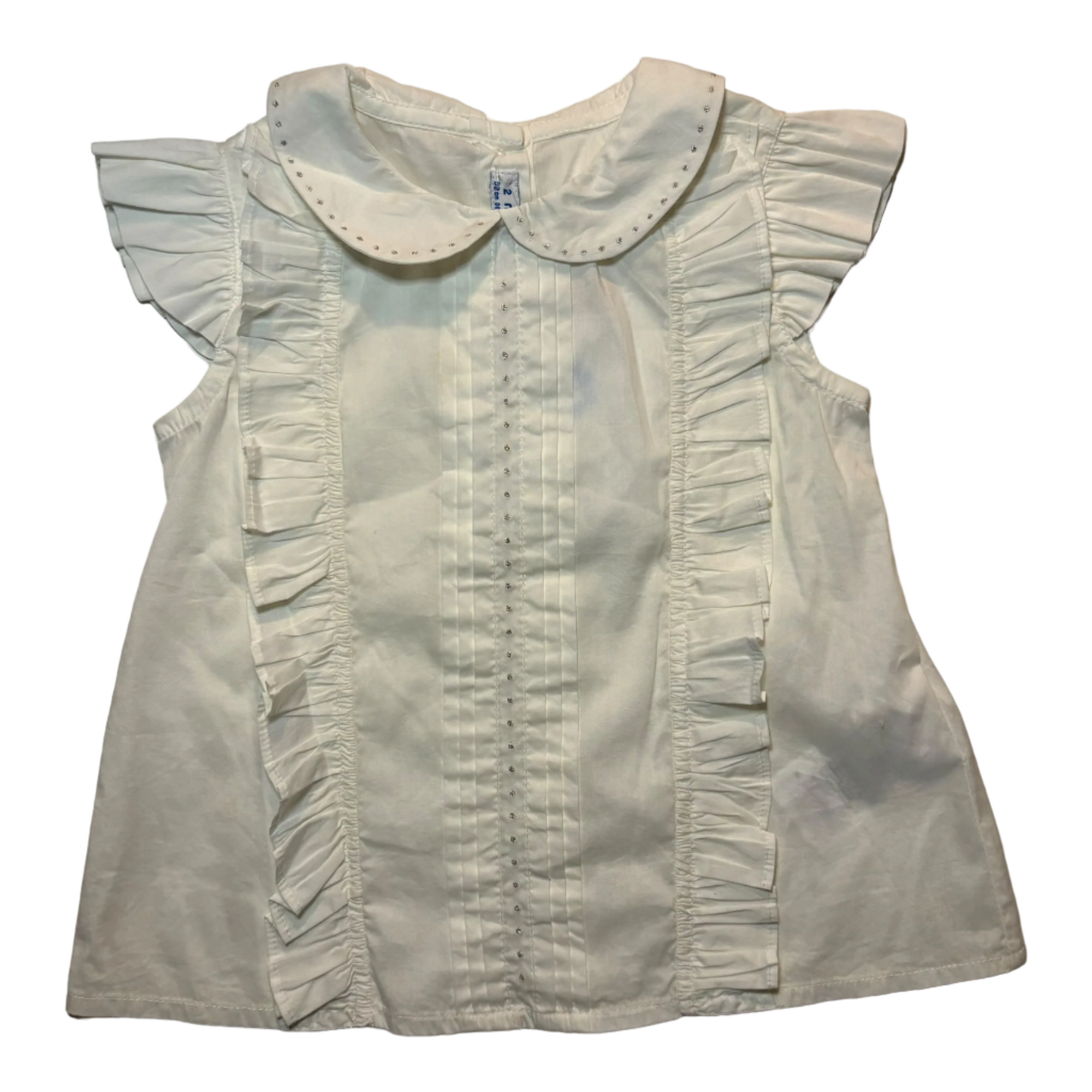 Mayoral White short sleeve shirt, Size 2