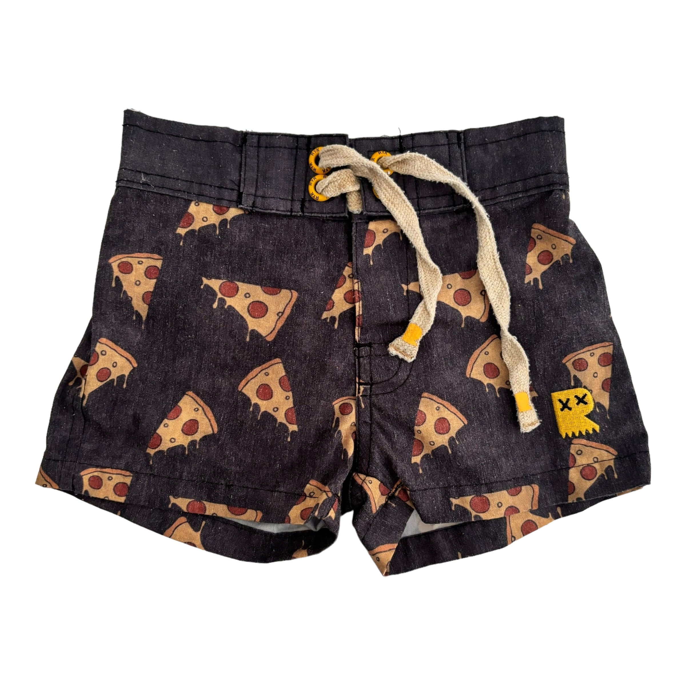 Rock Your Kid Pizza Swim Shorts, Size 2