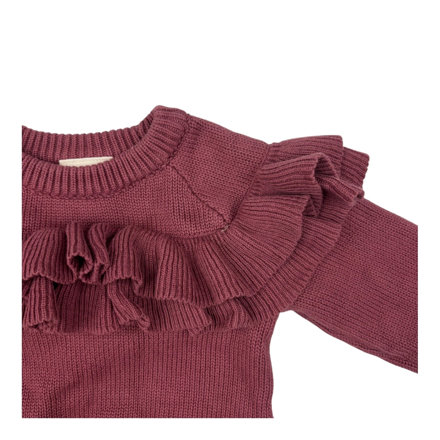 Aster & Oak Frill Knit Jumper, Size 00