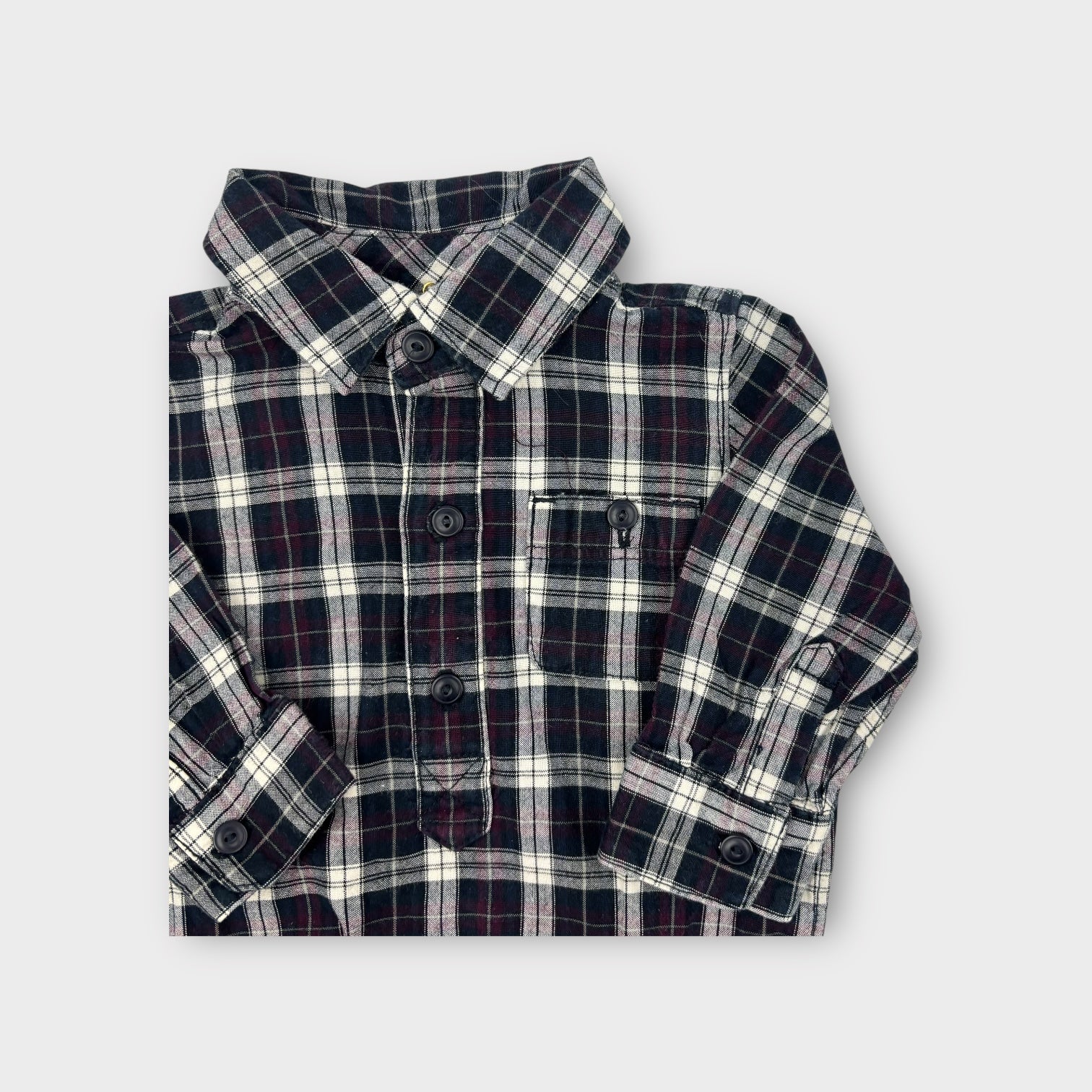 Baby Gap Plaid Shirt Romper, Size 00