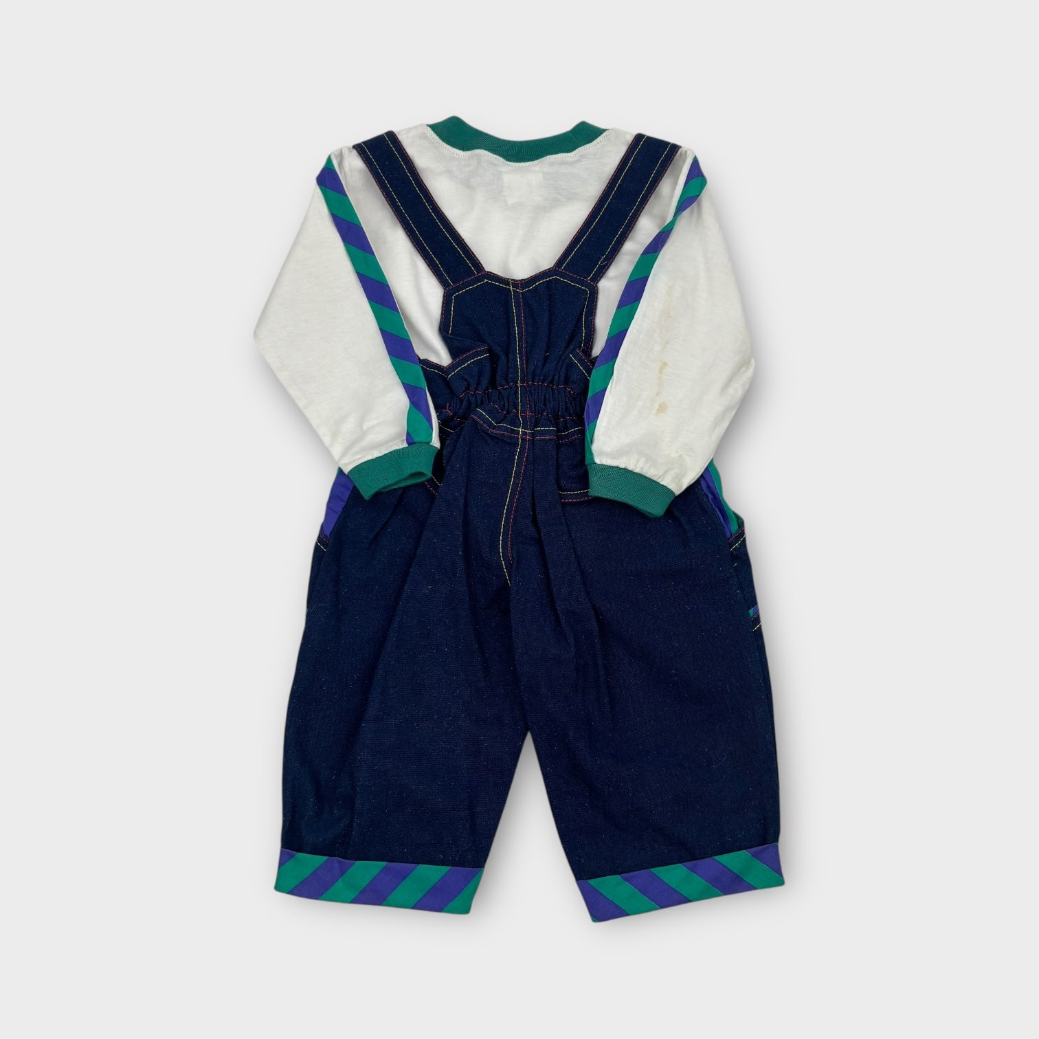 Vintage Overalls & Long Sleeve Set, Size 2-3