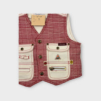 Pico Flower Red Herringbone 2 Piece Set, Size 5
