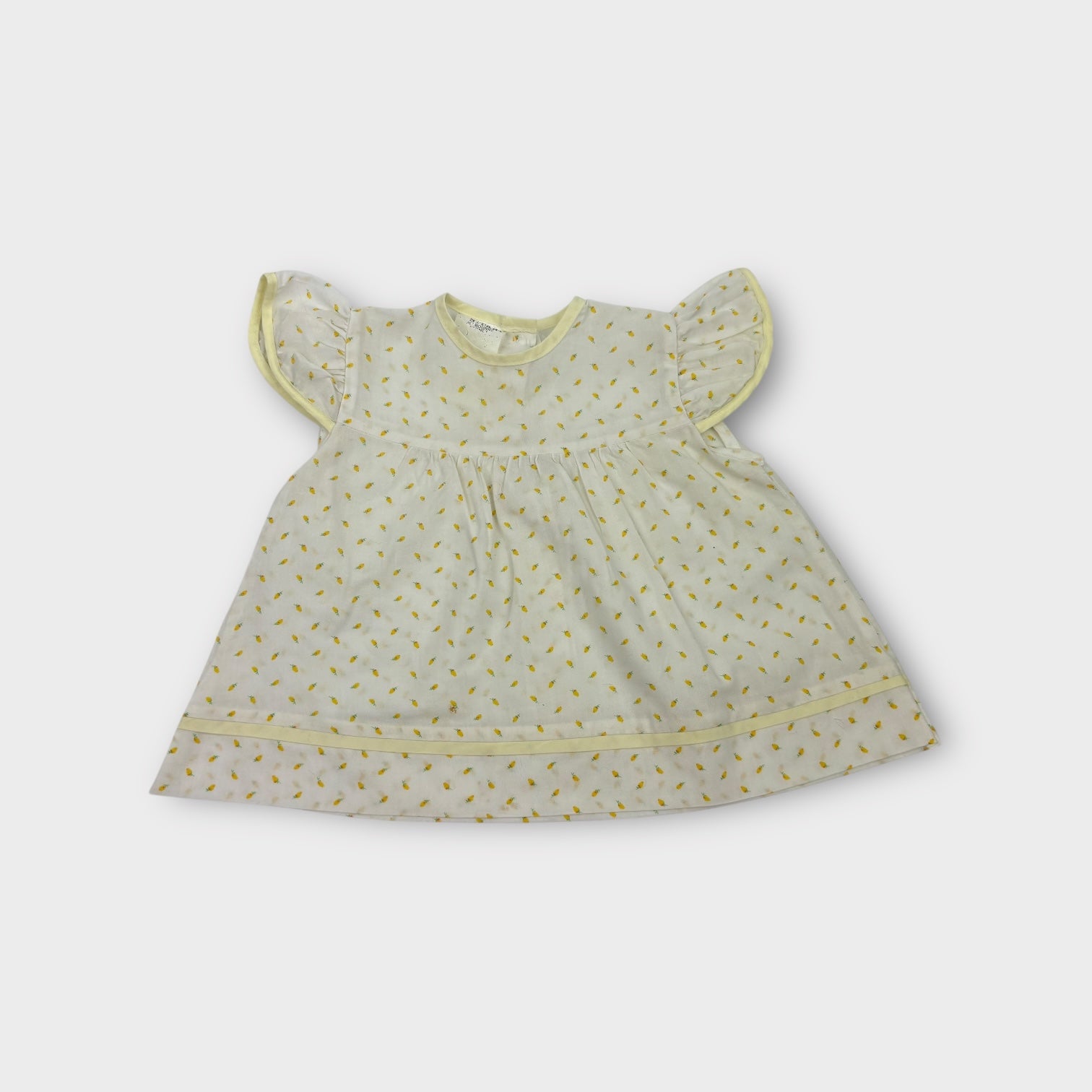 Vintage Lemon Print Dress, Size 000