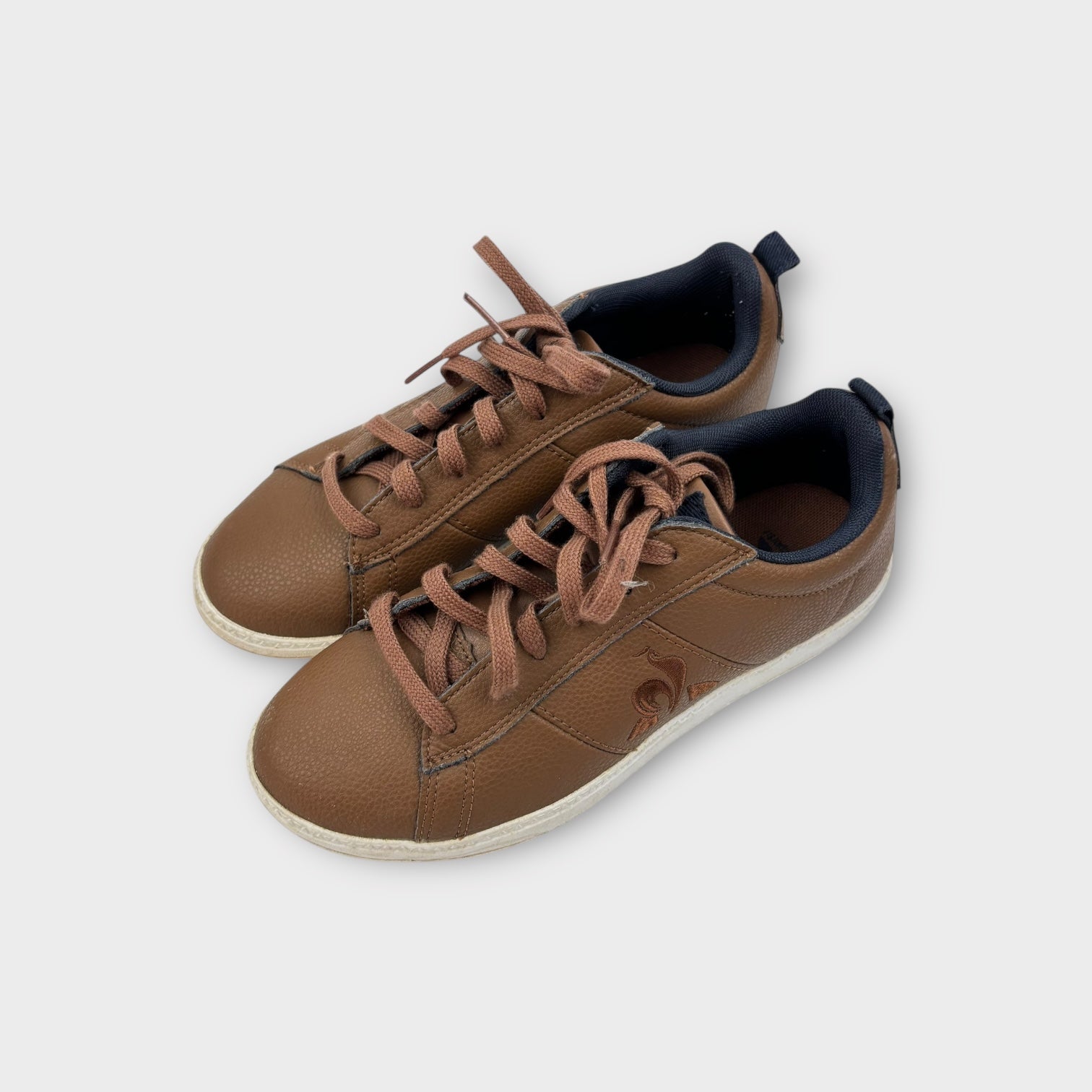 Brown Leather Le Coq Sneakers, Size EU 36