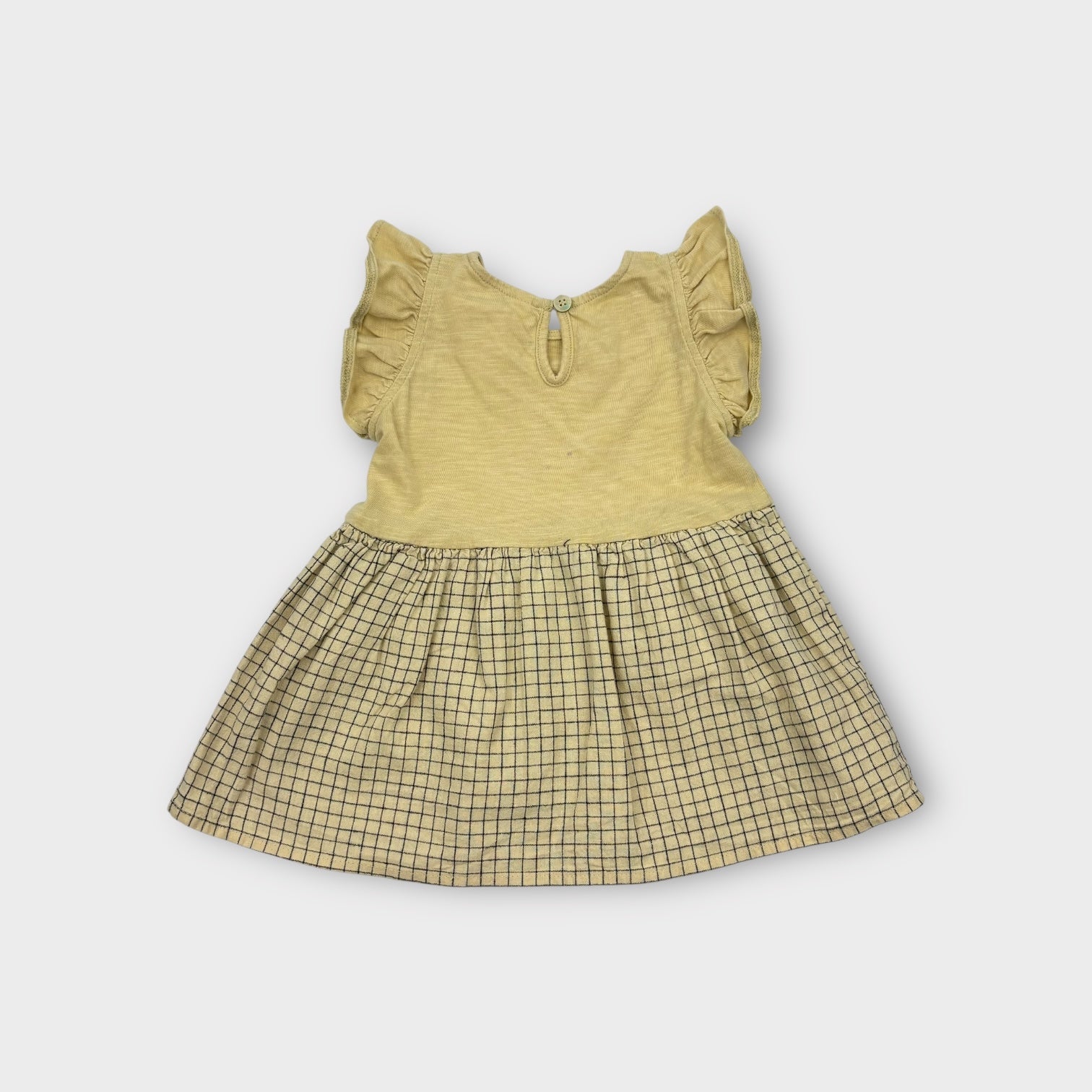Rylee & Cru Biege Gingham Dress, Size 0