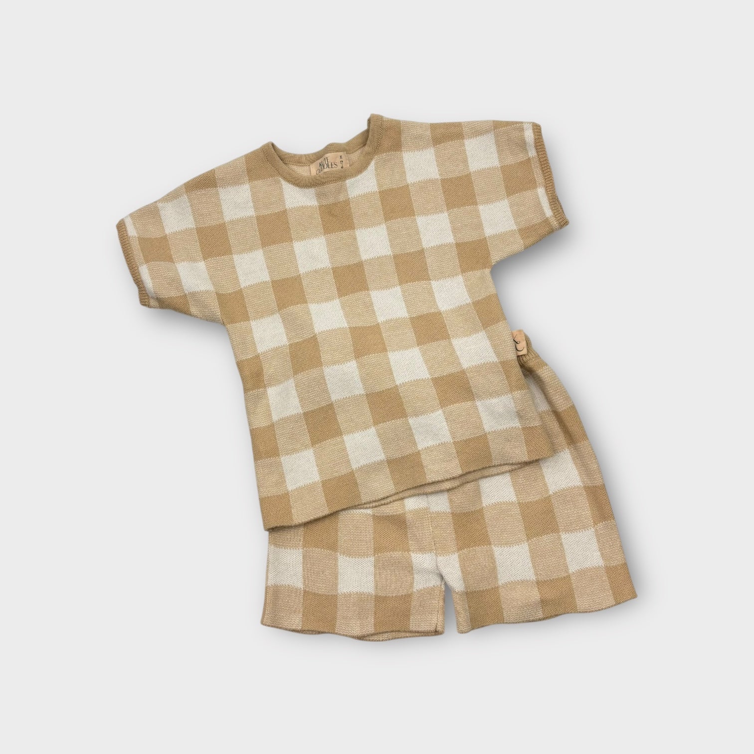Kute Cuddle Gingham Knit Set, Size 0
