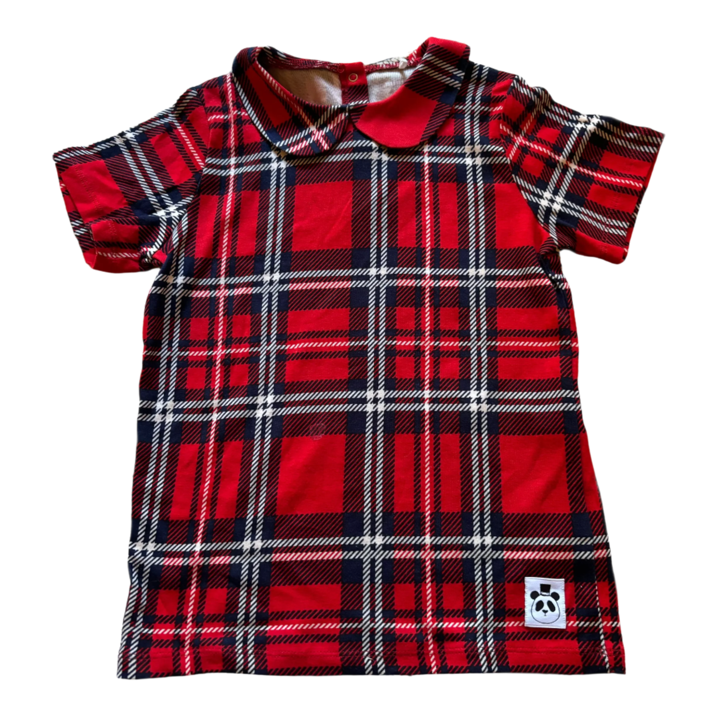 Mini Rodini Plaid Shirt, Size 7-8