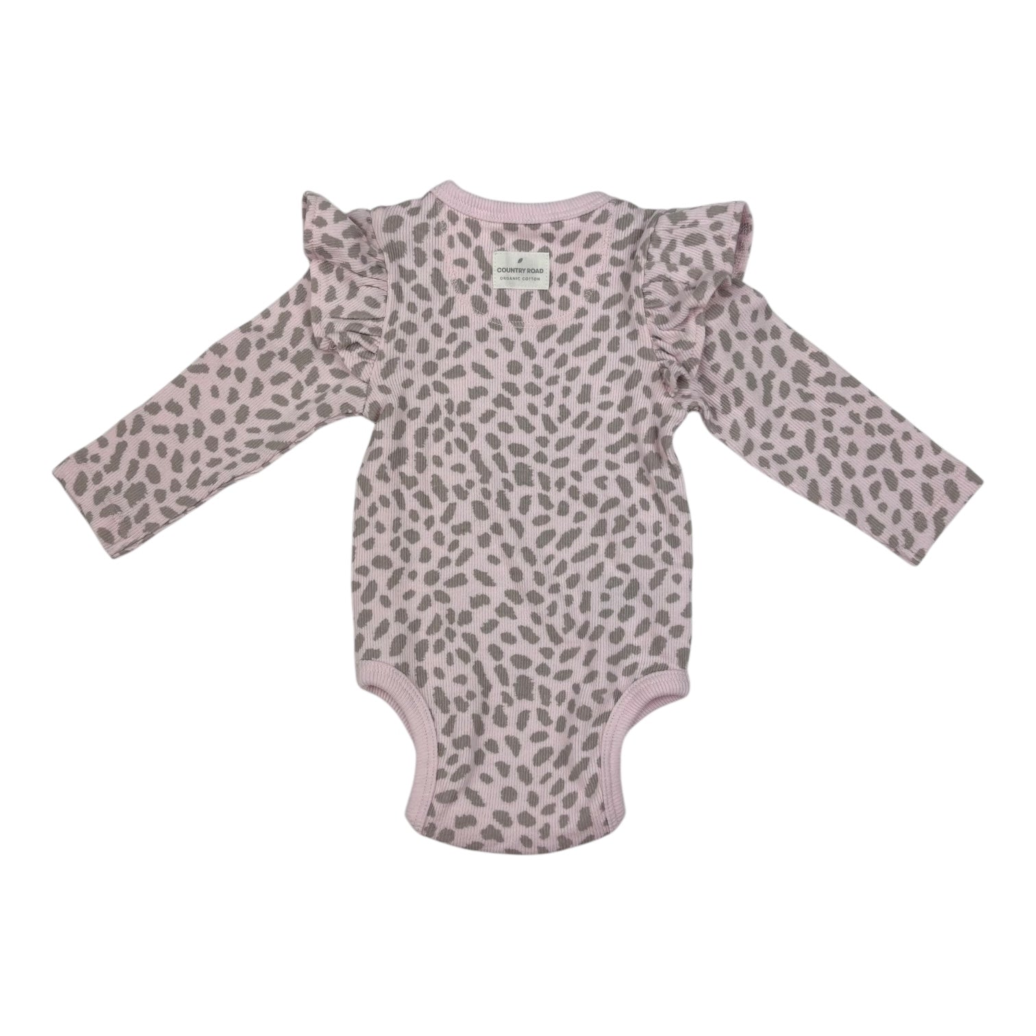 Country Road Pink Leopard Print Bodysuit, Size 00