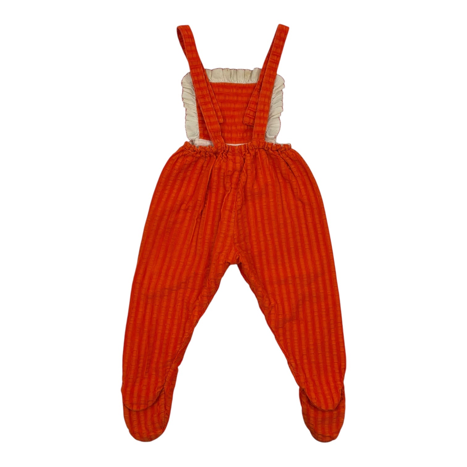 Orange Handmade Overalls, Size 0