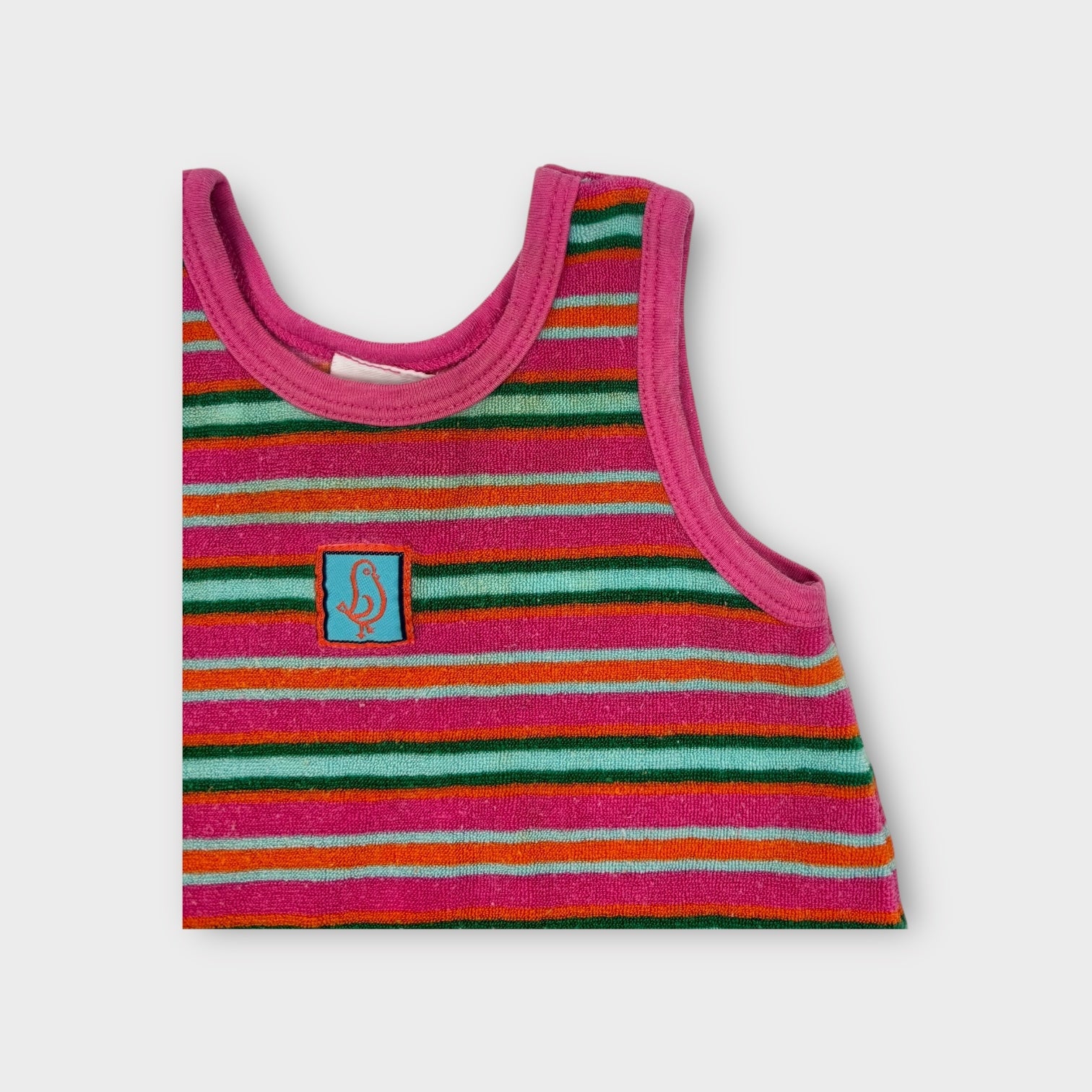Retro Stripe Terry Romper, Size 00