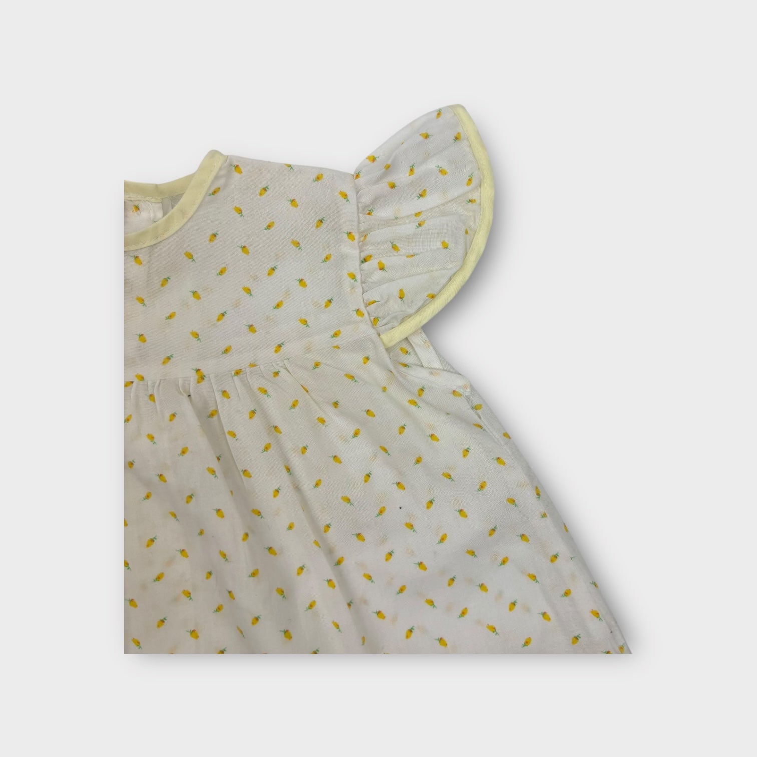 Vintage Lemon Print Dress, Size 000