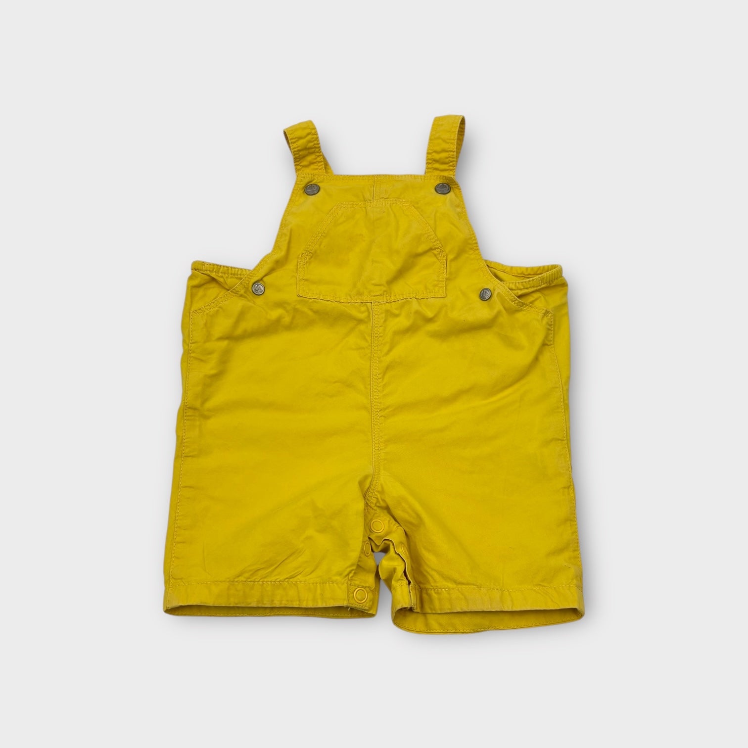Petit Bateau Yellow Shortalls, Size 0